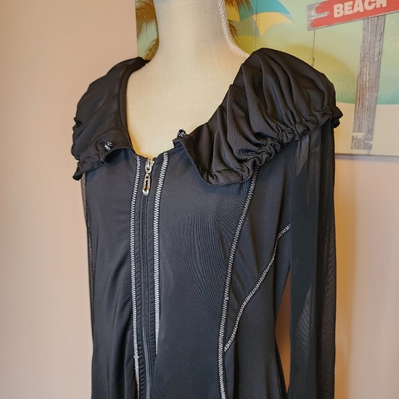 Alison Sheri EUC unique goth dress black L - Picture 5 of 14